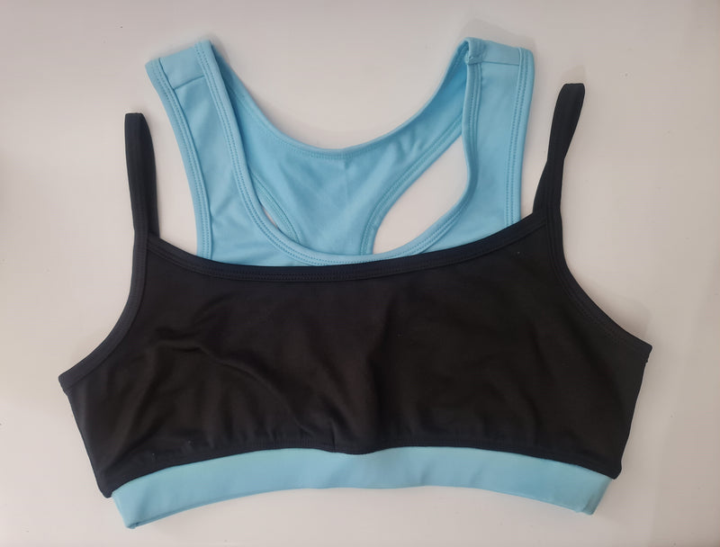 Double Under Crop Top Blue- SALE