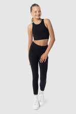 Luxe Black Cropped Tank