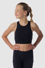 Luxe Black Cropped Tank