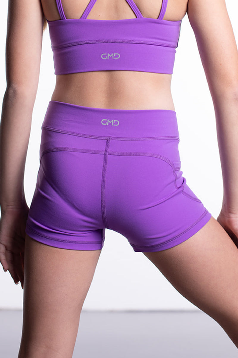 Luxe Purple Gymnastics Shorts – GMD Activewear Australia