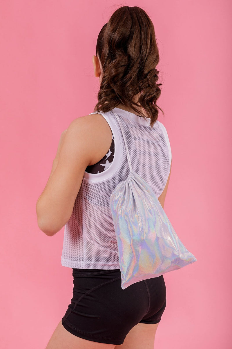 Silver holographic bag hotsell