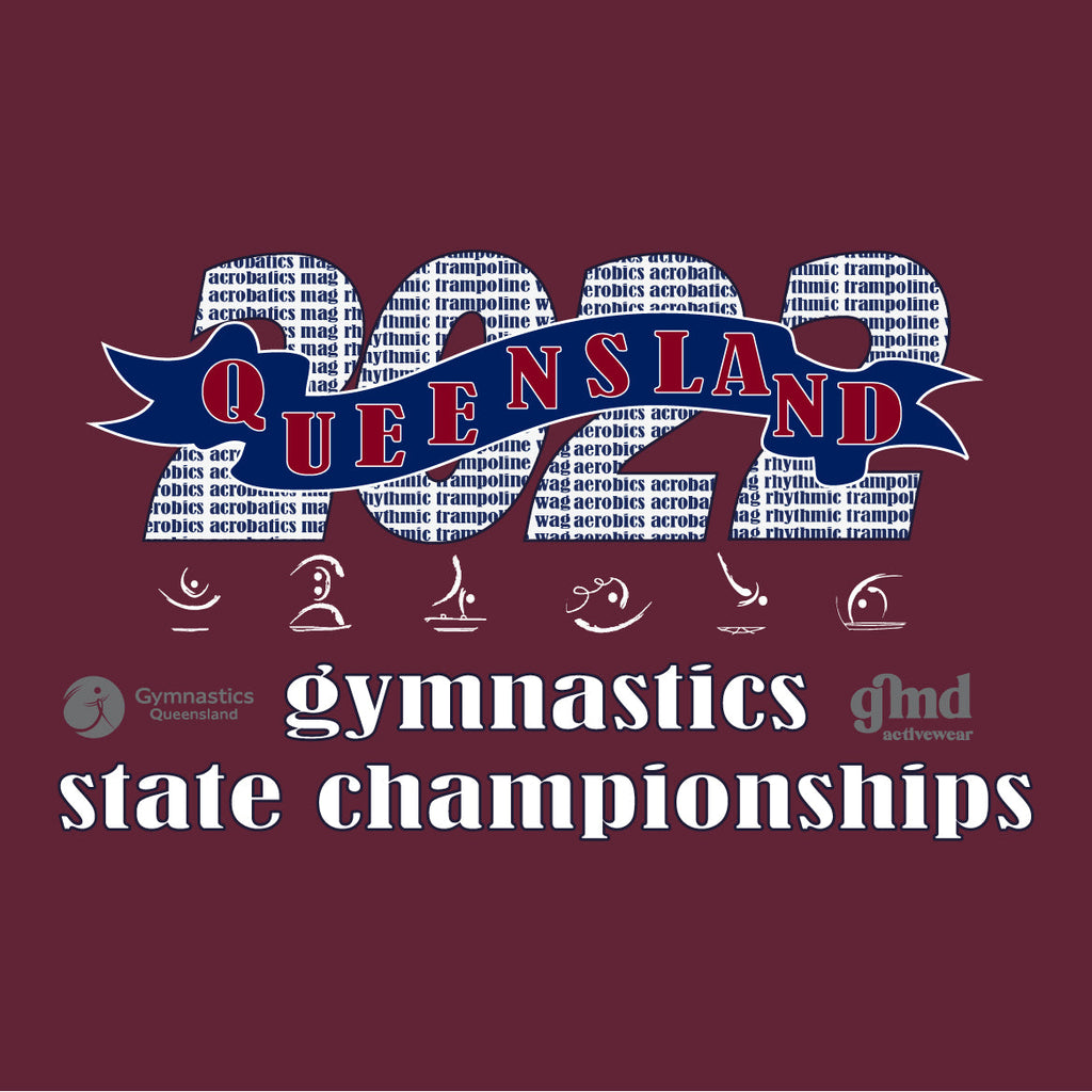2022 Gymnastics Queensland State Championships Event Merchandise by GMD Activewear Australia