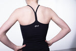 Luxe Black Drop Hem Singlet