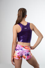 Eggplant Mystique Long Crop Top