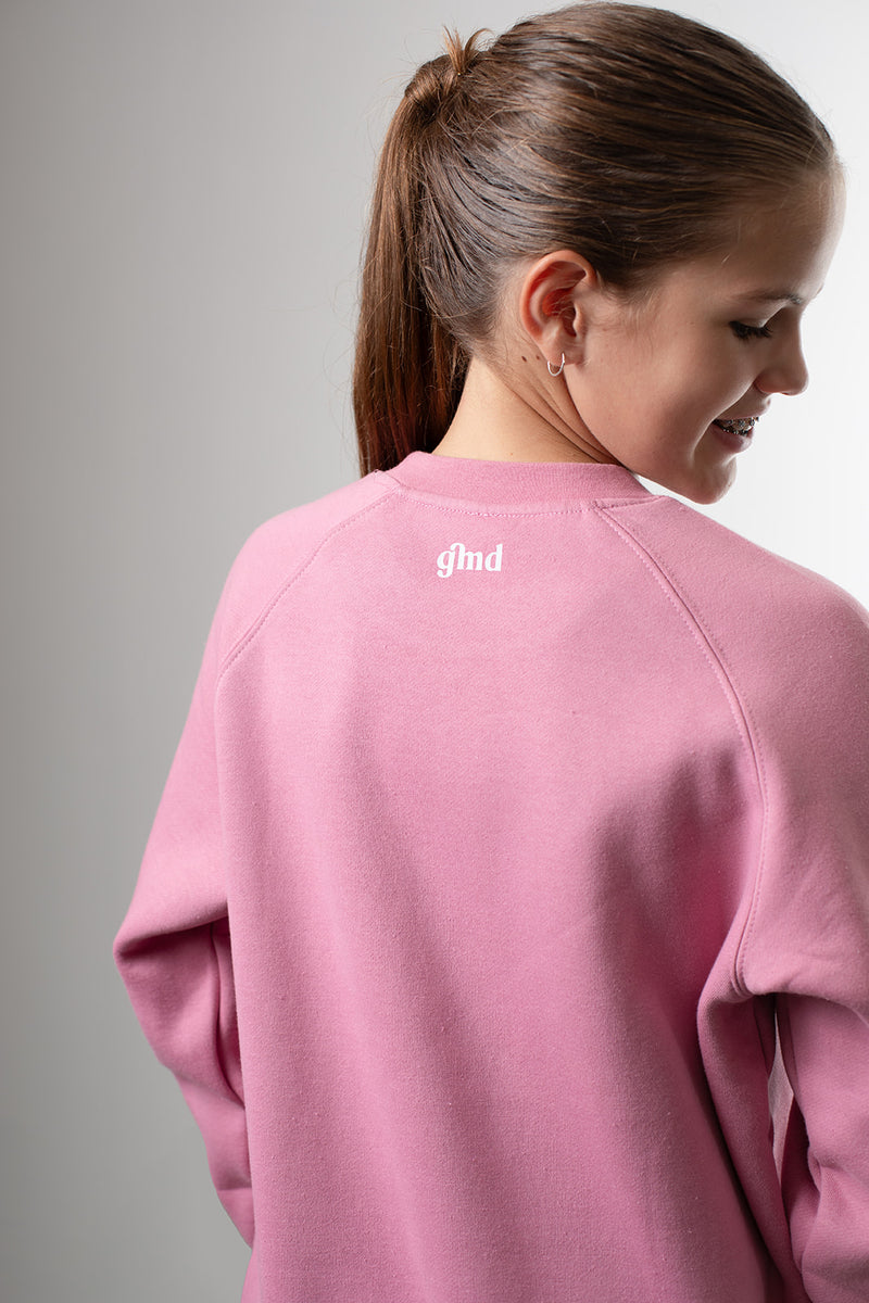 Less Talk More Chalk Crew Neck Jumper- Musk