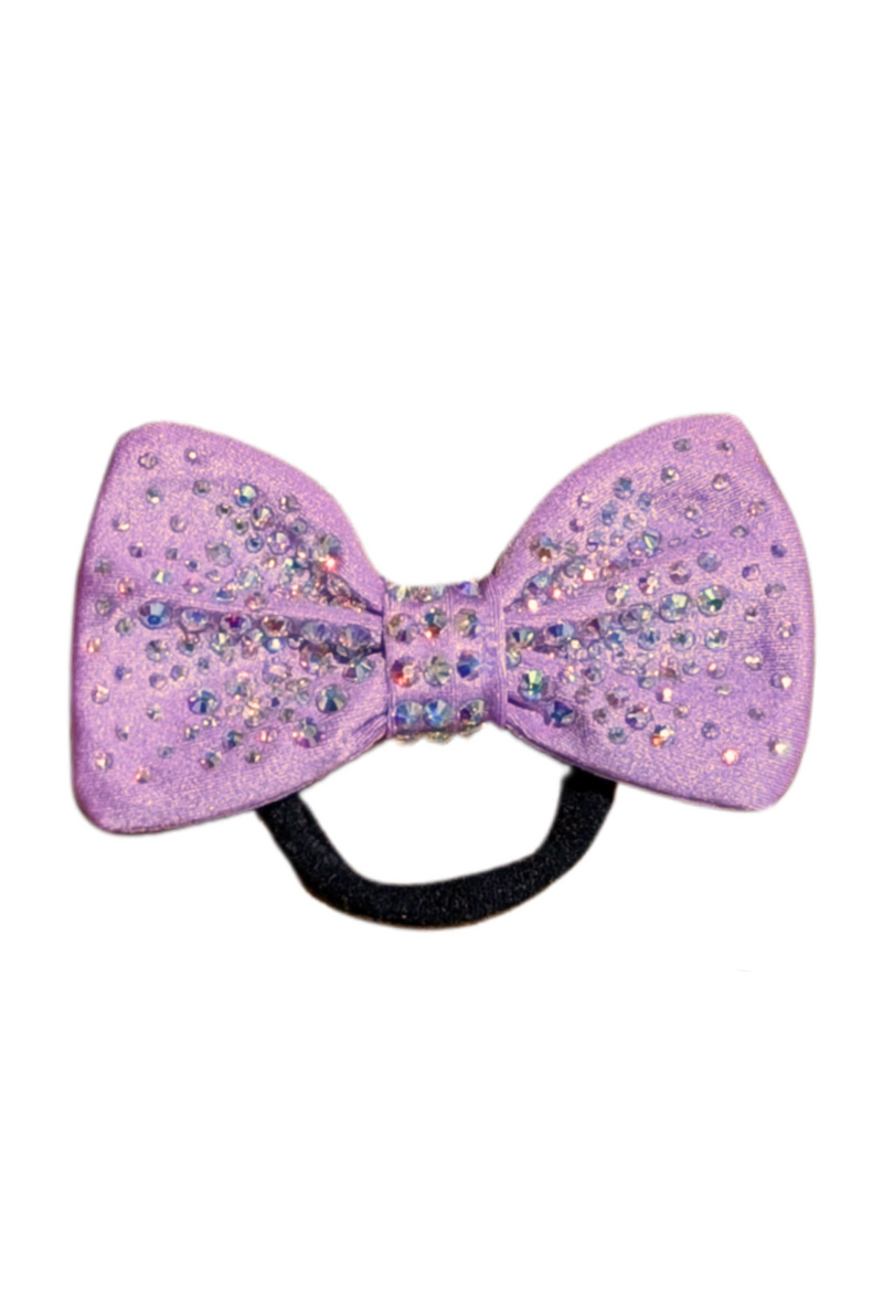 Fig Metallic Lycra Hair Bow