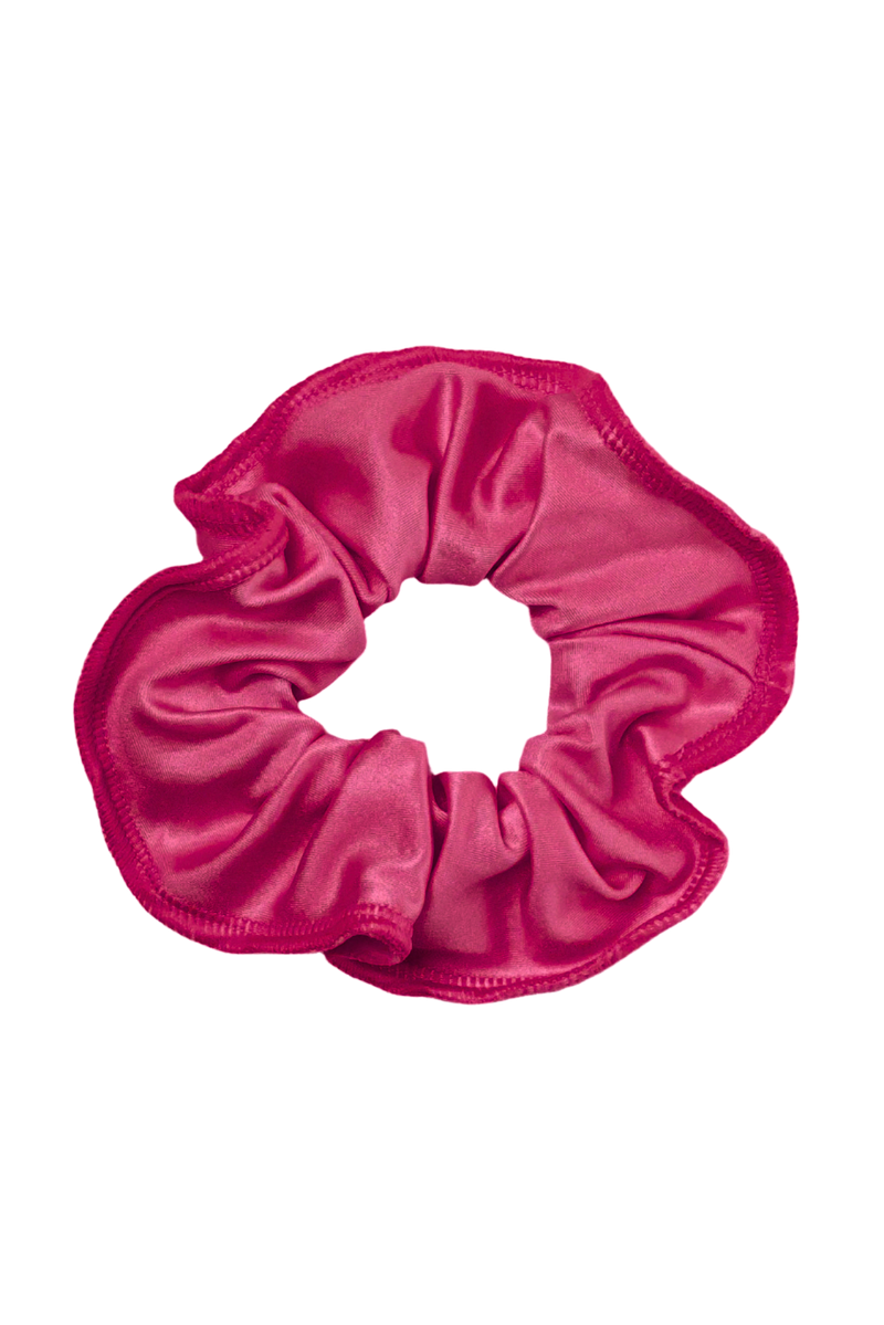 Cranberry Metallic Lycra Scrunchie