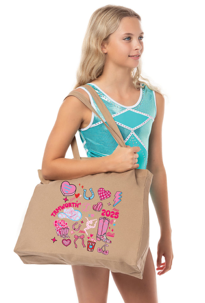 Tamworth CCC25- Latte Tote Bag - Logo #1