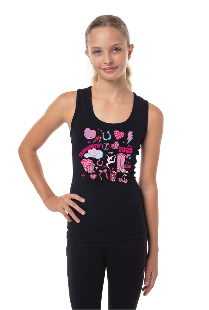Tamworth CCC25- Luxe Singlet- Black