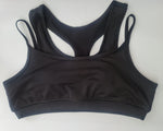 Double Under Crop Top Black/Black- SALE