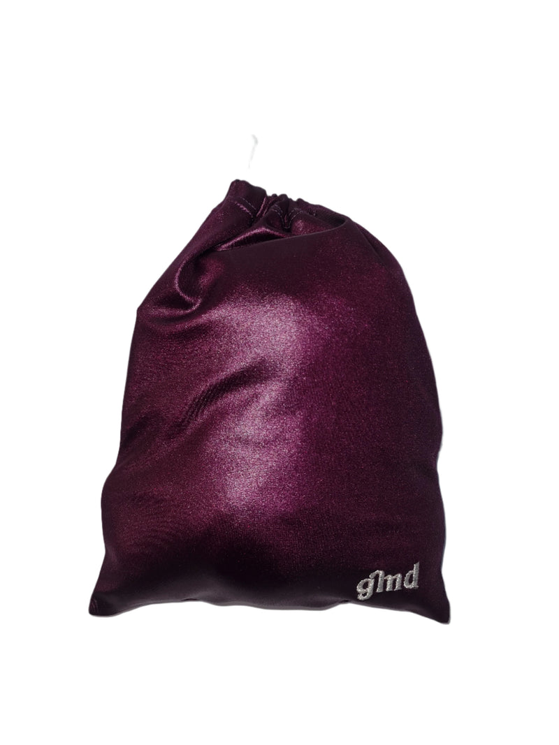 Burgundy Shine Lycra Guard Bag (name optional)