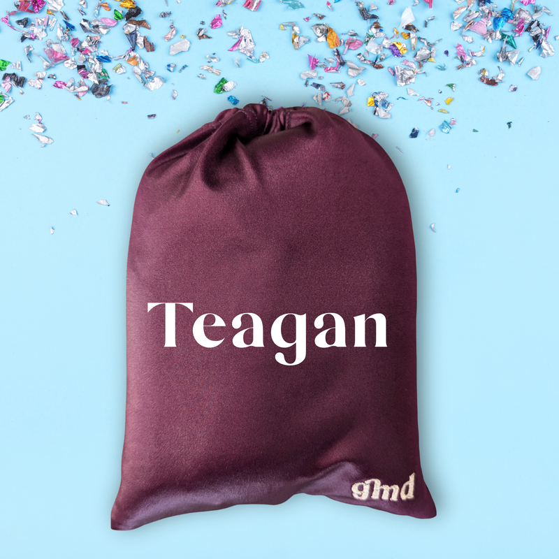 Burgundy Shine Lycra Guard Bag (name optional)
