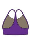 Central West Gym- Purple T-Back Crop Top