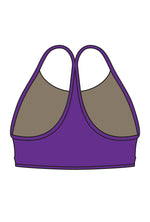 Central West Gym- Purple T-Back Crop Top