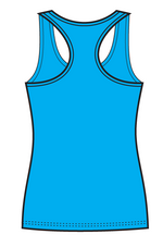 Girls & Ladies Action Back Gym Singlet - Bright Blue