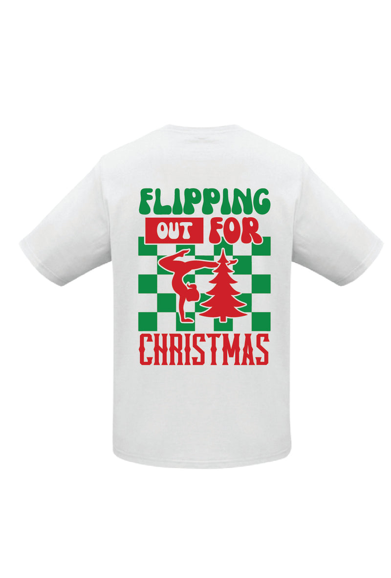 Flipping Out for Christmas T shirt - White