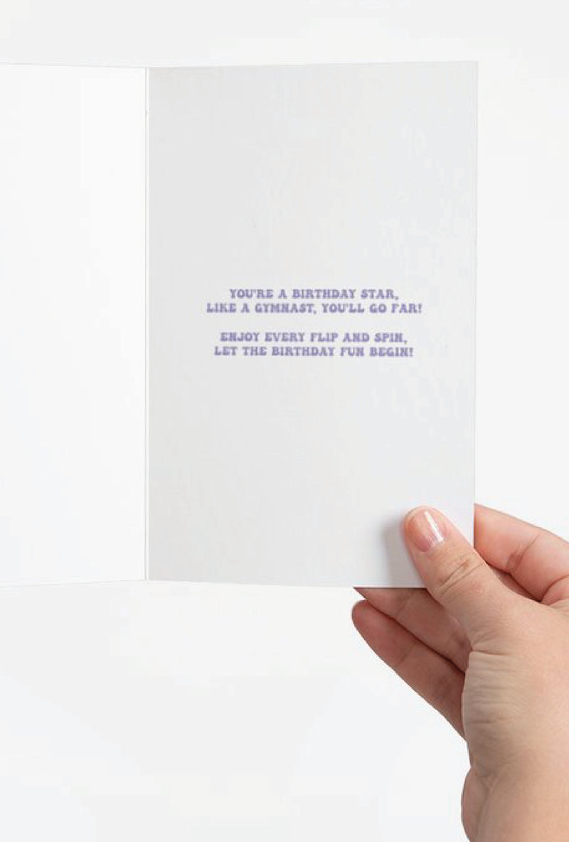 Purple Leap Birthday Card