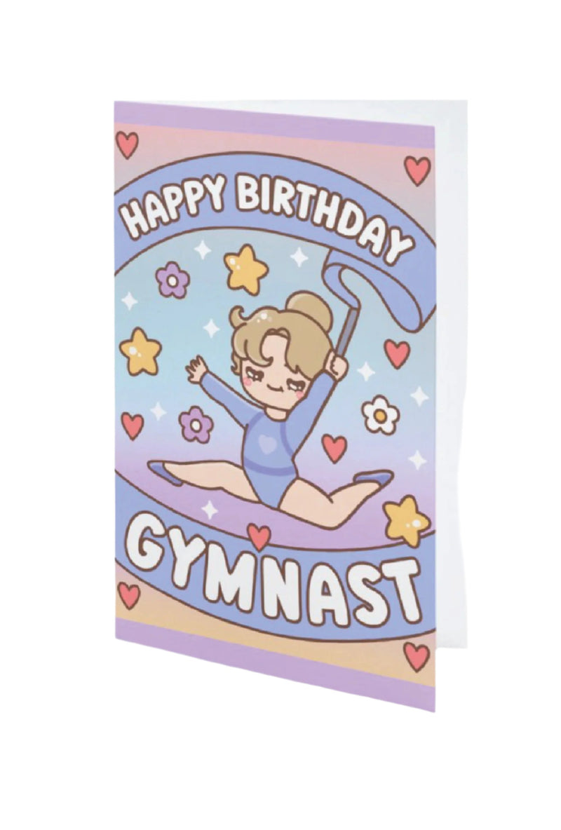 Purple Leap Birthday Card