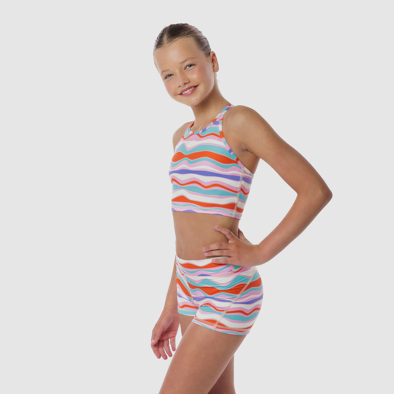 Luxe Whimsical Waves Crop Top