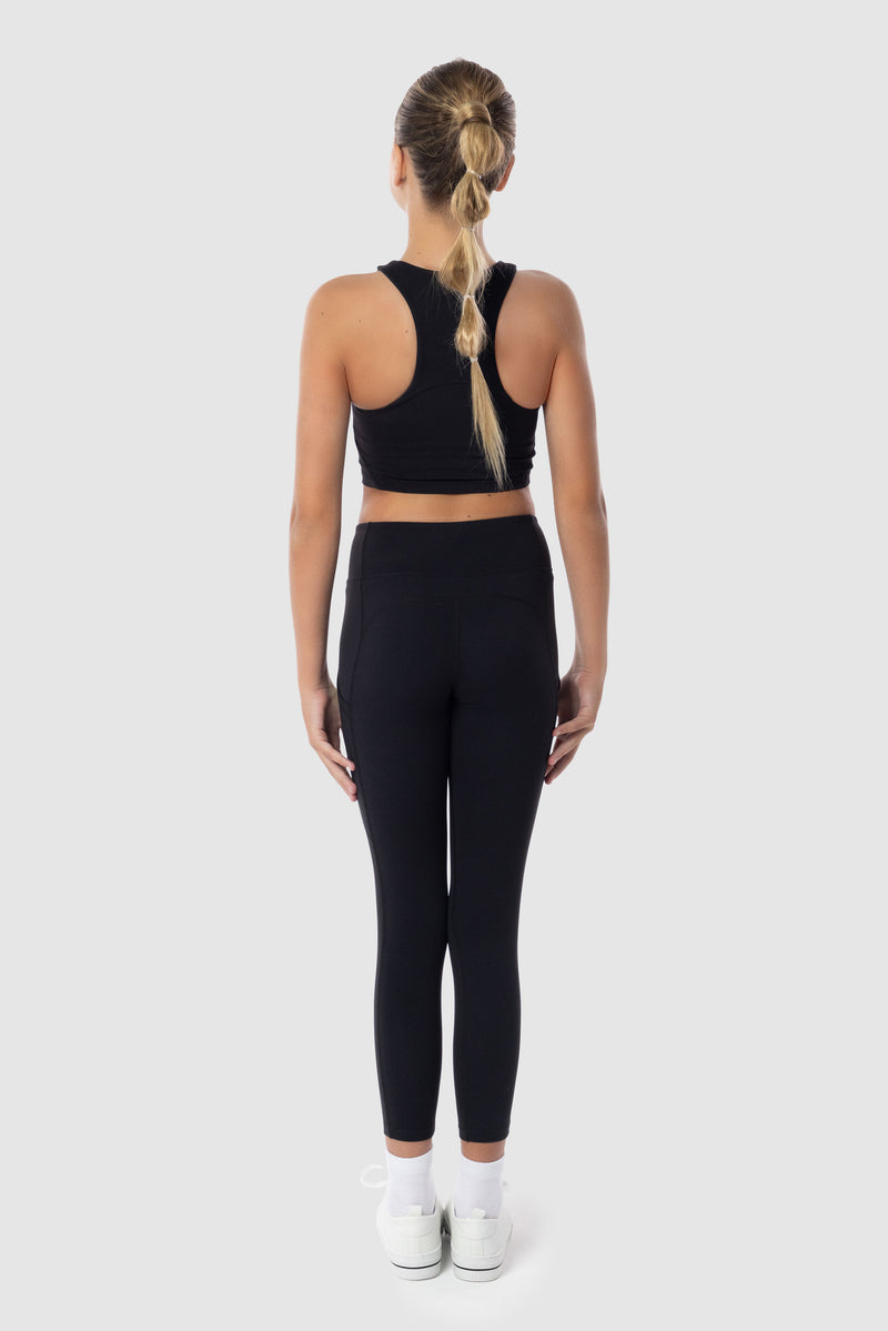 Luxe Black Cropped Tank