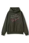 Sequin "Be the girl who decided to go for it"- Oversized Hoodie