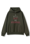 Sequin "I Will Not Be Stopped"- Oversized Hoodie