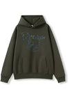 Blue Sequin Dream Big- Oversized Hoodie