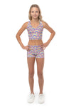 Raya Luxe Crop Top- Rainbow Ripples