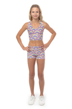 Raya Luxe Crop Top- Rainbow Ripples