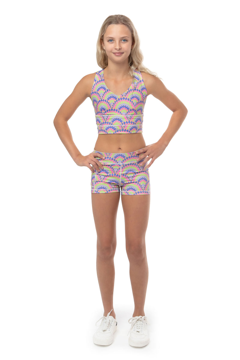Raya Luxe Crop Top- Rainbow Ripples