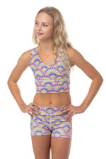 Raya Luxe Crop Top- Rainbow Ripples