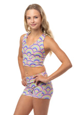 Raya Luxe Crop Top- Rainbow Ripples