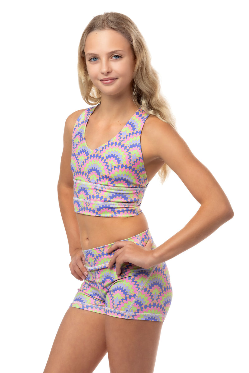 Raya Luxe Crop Top- Rainbow Ripples