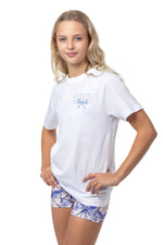 Blue Ribbon Gymnast Tee- White
