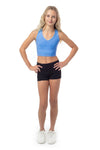 Raya Luxe Crop Top- Lagoon Blue
