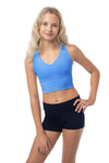 Raya Luxe Crop Top- Lagoon Blue