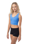 Raya Luxe Crop Top- Lagoon Blue