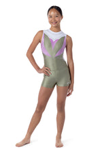 Olivine Metallic Lycra Shorts