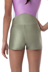 Olivine Metallic Lycra Shorts
