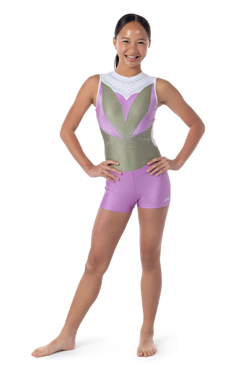 Fig Metallic Lycra Shorts