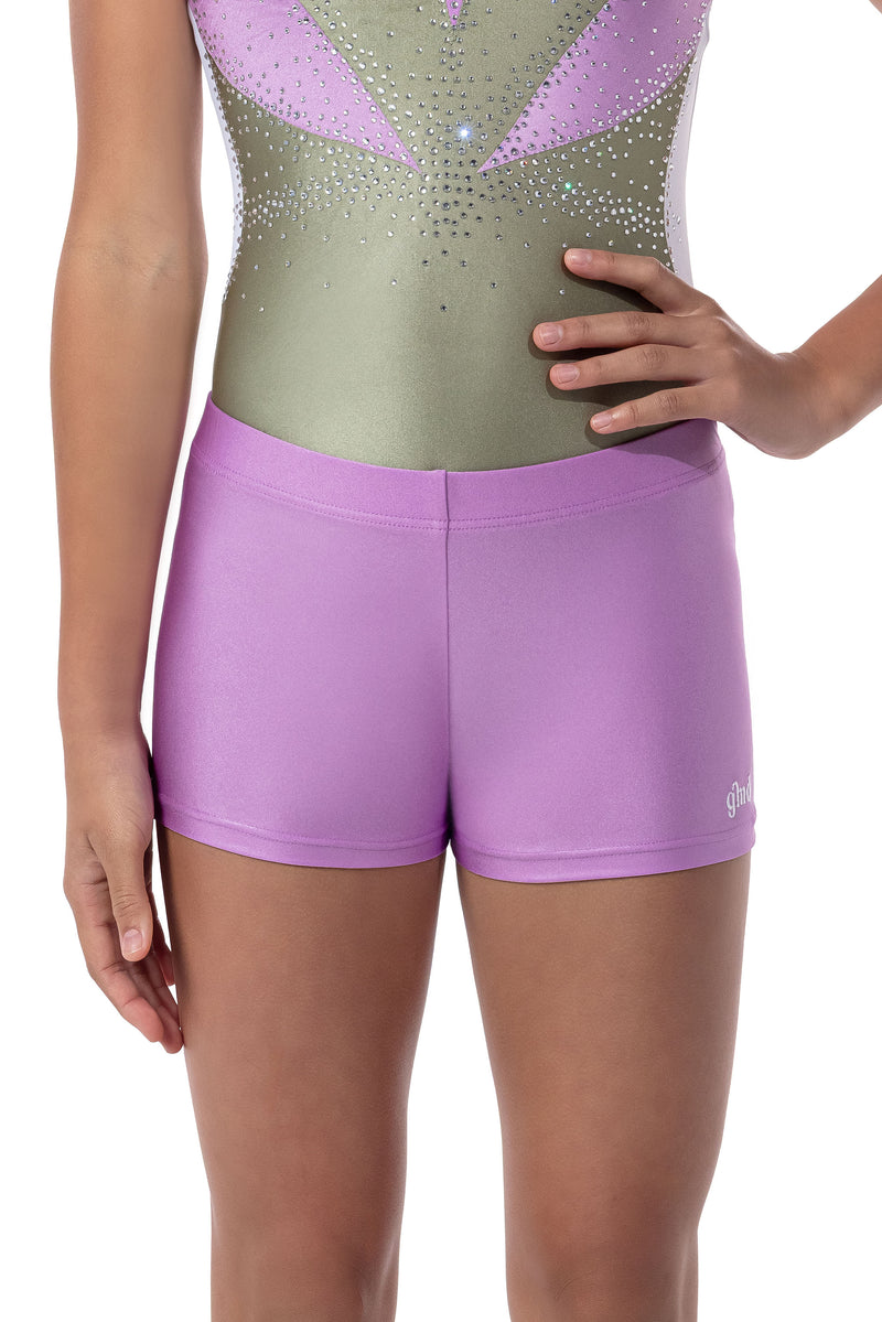 Fig Metallic Lycra Shorts