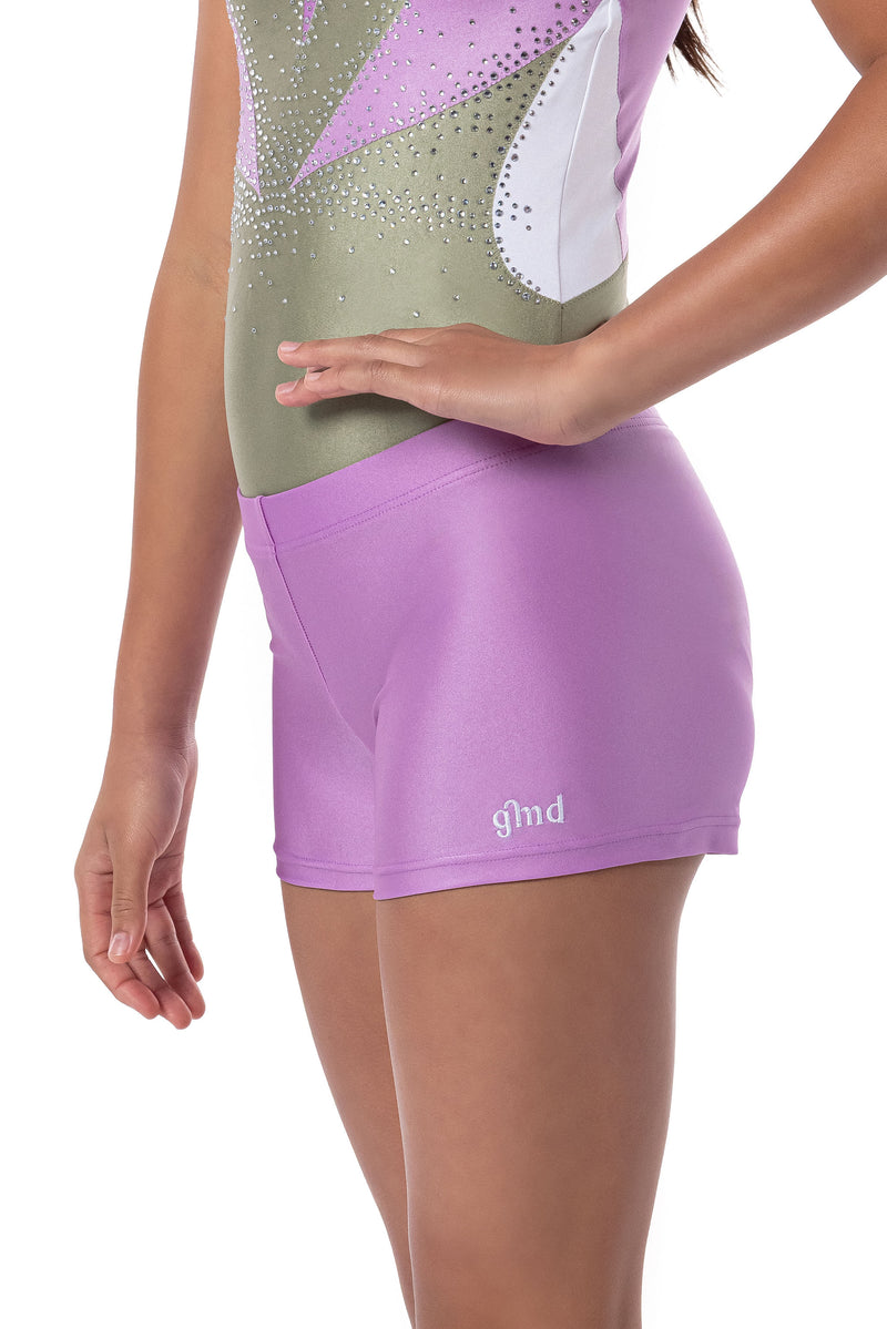 Fig Metallic Lycra Shorts