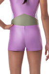 Fig Metallic Lycra Shorts