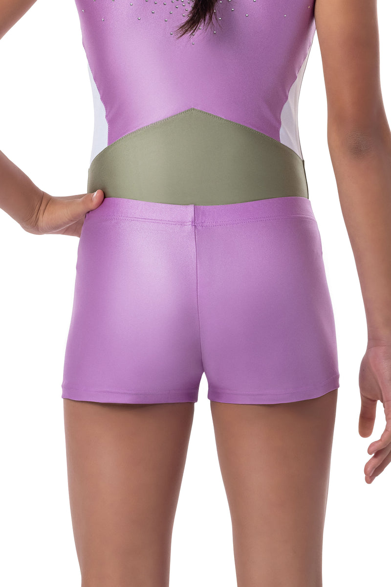 Fig Metallic Lycra Shorts