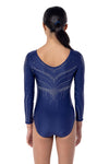 Zora Long Sleeve Competition Leotard- Navy