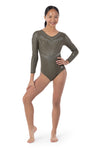 Zora long Sleeve Competition Leotard- Olive