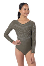 Zora long Sleeve Competition Leotard- Olive