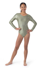 Zora long Sleeve Competition Leotard- Olivine