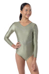 Zora long Sleeve Competition Leotard- Olivine