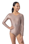 Zora Long Sleeve Competition Leotard- Bronze